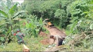 Jalan Penghubung Kecamatan Seberang Musi dan Bermani Ilir Tak Bisa Dilalui Tertutup Longsor