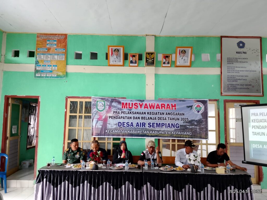 Musyawarah Pra Pelaksanaan Kegiatan Pembangunan DD Desa Air Sempiang Kecamatan Kabawetan Tahun 2025