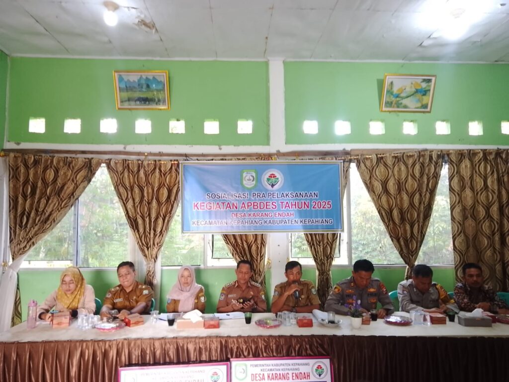 APBDes TA 2025, Pemdes Karang Endah Kepahiang Akan Bangun Dan Prehapan Drainase