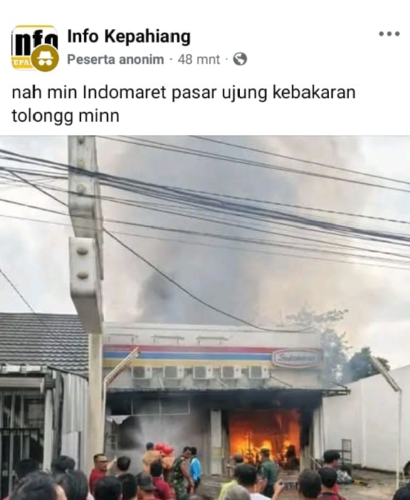 Bikin Heboh! Indomaret Pasar Ujung Kepahiang Kebakaran, Ternyata Info Hoaxs Bikin Heboh! Indomaret Pasar Ujung Kepahiang Kebakaran, Ternyata Info Hoaxs