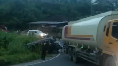 Hampir 5 Jam Evakuasi! Pasca Tabrakan Truk CPO Vs Minibus Pelajar Di Tikungan Patah Daspetah – Tak Ada Korban Jiwa