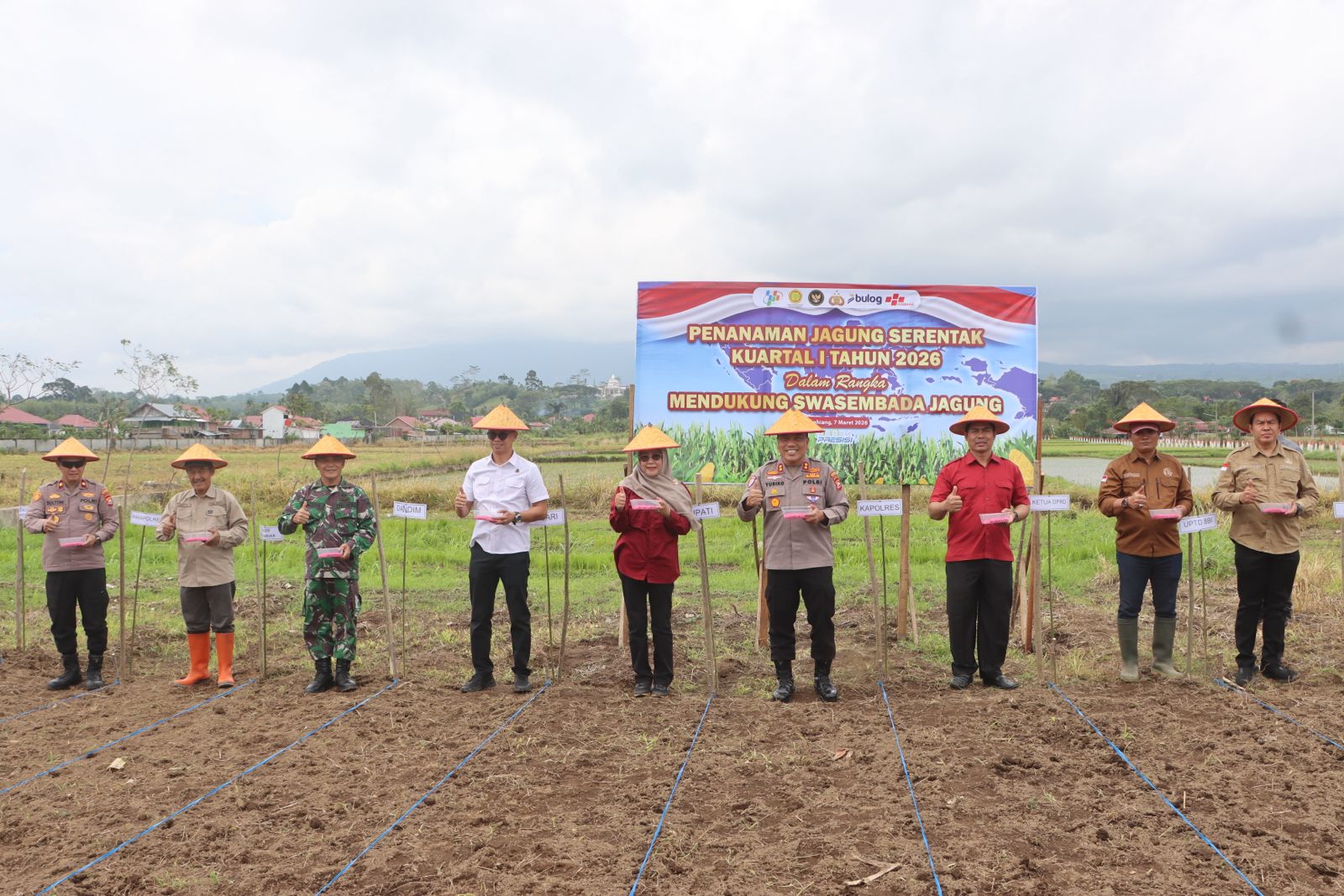 Polres Kepahiang Ikuti Aksi Nasional Penanaman Jagung, Dukung Ketahanan Pangan