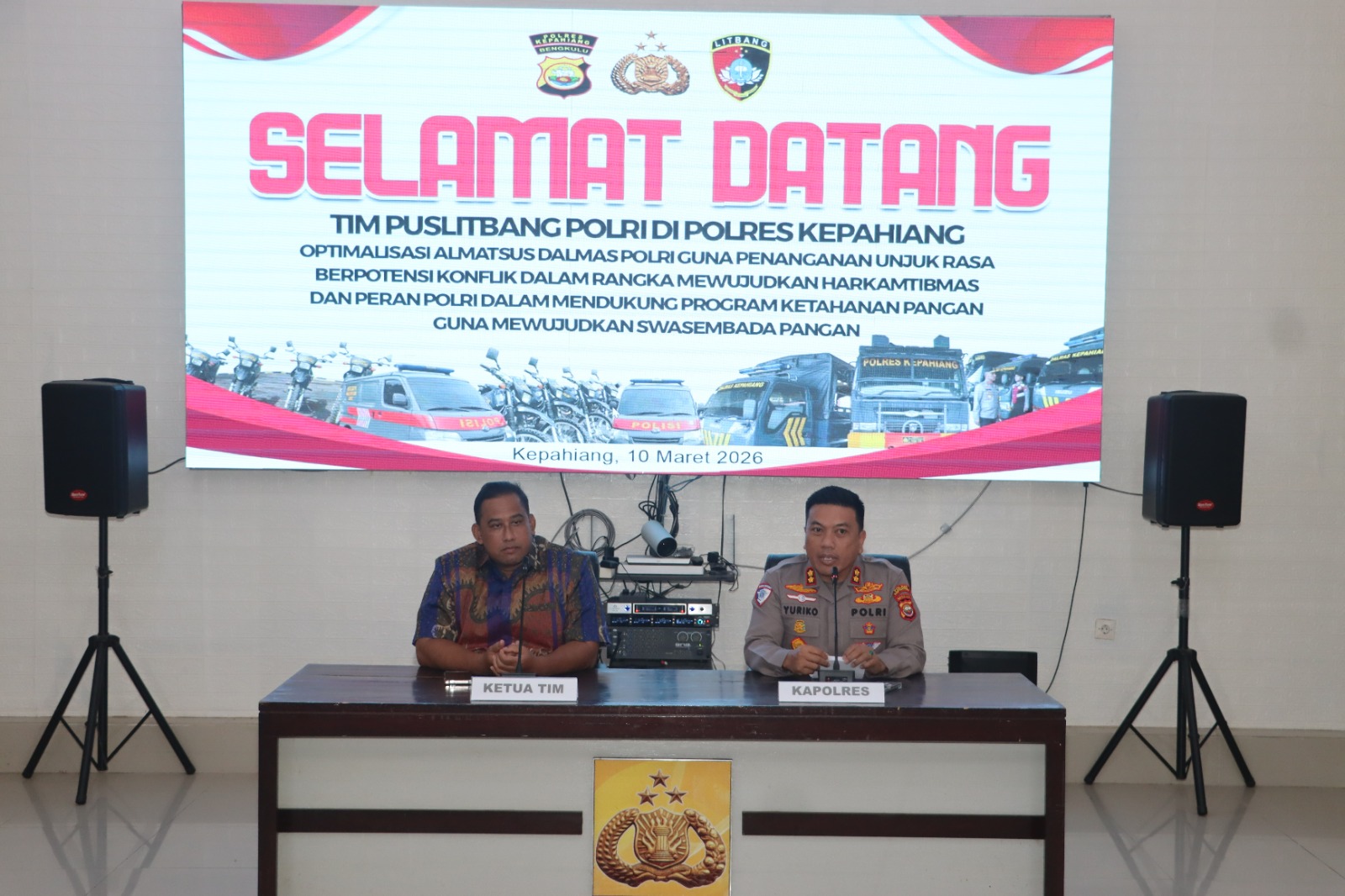 Puslitbang Polri Gelar Penelitian di Polres Kepahiang, Sentuh Optimalisasi Almatsus hingga Ketahanan Pangan
