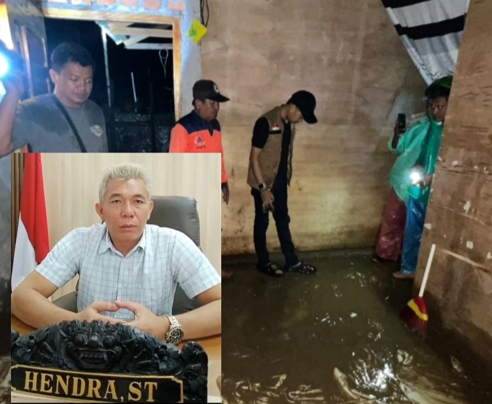 Banjir Luapan Sungai Rendam 11 Rumah di Desa Air Pesi Kepahiang, Jembatan Penghubung Nyaris Putus