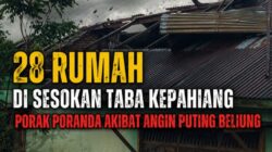 Puting Beliung Hantam Desa Sosokan Taba, 28 Rumah Rusak, Atap Melayang Terbawa Angin