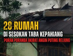 Puting Beliung Hantam Desa Sosokan Taba, 28 Rumah Rusak, Atap Melayang Terbawa Angin