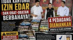 Diduga Tidak Memiliki Izin Edar Dan Jual Obat-Obatan Berbahaya, Ratusan Keping Obat Serta Penjual Diamankan Polisi