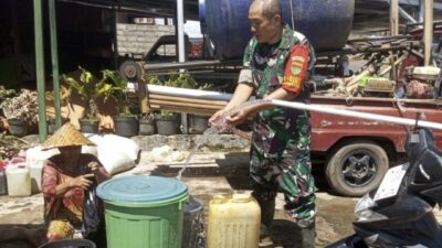 Hari Ke-7 Pengeboran, Sumur Bor TNI Manunggal Air di Gunung Agung Akhirnya Semburkan Air Bersih