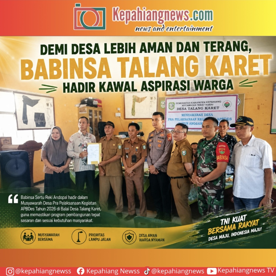 Babinsa Talang Karet Kawal Musyawarah APBDes 2026, Lampu Jalan Jadi Harapan Baru Warga
