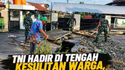 Saat Warga Mulai Putus Asa, TNI Turun Tangan Perbaiki Jalan Amblas di Curup Tengah