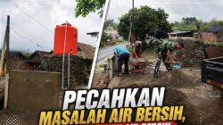 Tak Hanya Bangun Sumur Bor, Kodim 0409/RL Pastikan Air Bersih Sampai Ke Rumah Warga