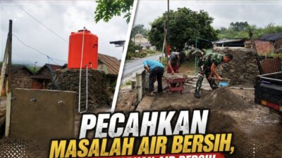 Tak Hanya Bangun Sumur Bor, Kodim 0409/RL Pastikan Air Bersih Sampai Ke Rumah Warga