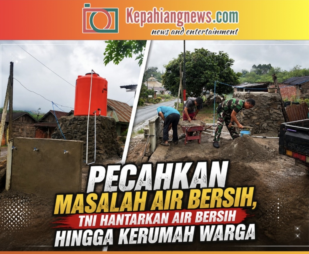 Tak Hanya Bangun Sumur Bor, Kodim 0409/RL Pastikan Air Bersih Sampai Ke Rumah Warga