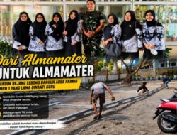 Almamater Tak Dilupakan, Dandim Rejang Lebong Bangun Area Parkir SMPN 1 yang Bertahun-tahun Dinanti Guru