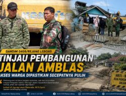 Dandim RL Turun Langsung Cek Perbaikan Jalan Amblas Talang Rimbo, Pastikan Akses Warga Segera Pulih