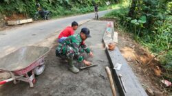 Respons Cepat Keluhan Warga, Kodim 0409/Rejang Lebong Tuntaskan Perbaikan Jalan Longsor di Air Merah