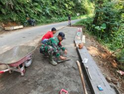 Respons Cepat Keluhan Warga, Kodim 0409/Rejang Lebong Tuntaskan Perbaikan Jalan Longsor di Air Merah