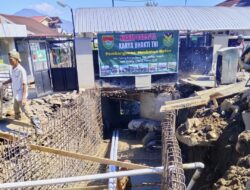 Masuk Tahap Krusial, Pengecoran Jalan Amblas Talang Rimbo Dikebut Kodim 0409/RL, Warga Diminta Bersabar