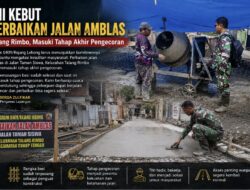 TNI Kebut Perbaikan Jalan Amblas Talang Rimbo, Pengecoran Jadi Tahap Penentu Akses Warga Kembali Normal
