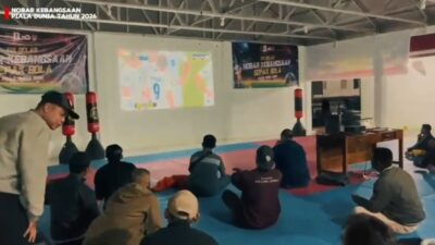Makodim 0409 Dipadati Warga, Nobar Kebangsaan Piala Dunia Hadirkan Semangat Persatuan