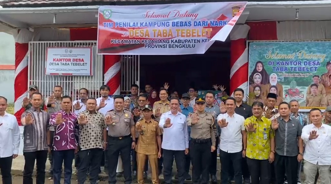 Banggakan Kepahiang, Taba Tebelet Tembus 14 Besar Kampung Bebas Narkoba Nasional
