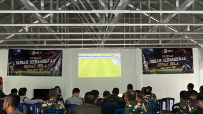 Nobar Piala Dunia 2026 di Makodim 0409/Rejang Lebong, Satukan Semangat Kebersamaan NKRI