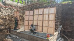 Progres Jembatan Perintis Garuda di Desa Air Merah Terus Melaju, Kodim 0409/Rejang Lebong Masuki Tahap Pemasangan Abutment