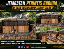 Semangat Gotong Royong Tak Pernah Padam, Kodim 0409/Rejang Lebong Kebut Pembangunan Jembatan Perintis Garuda di Dusun Sawah