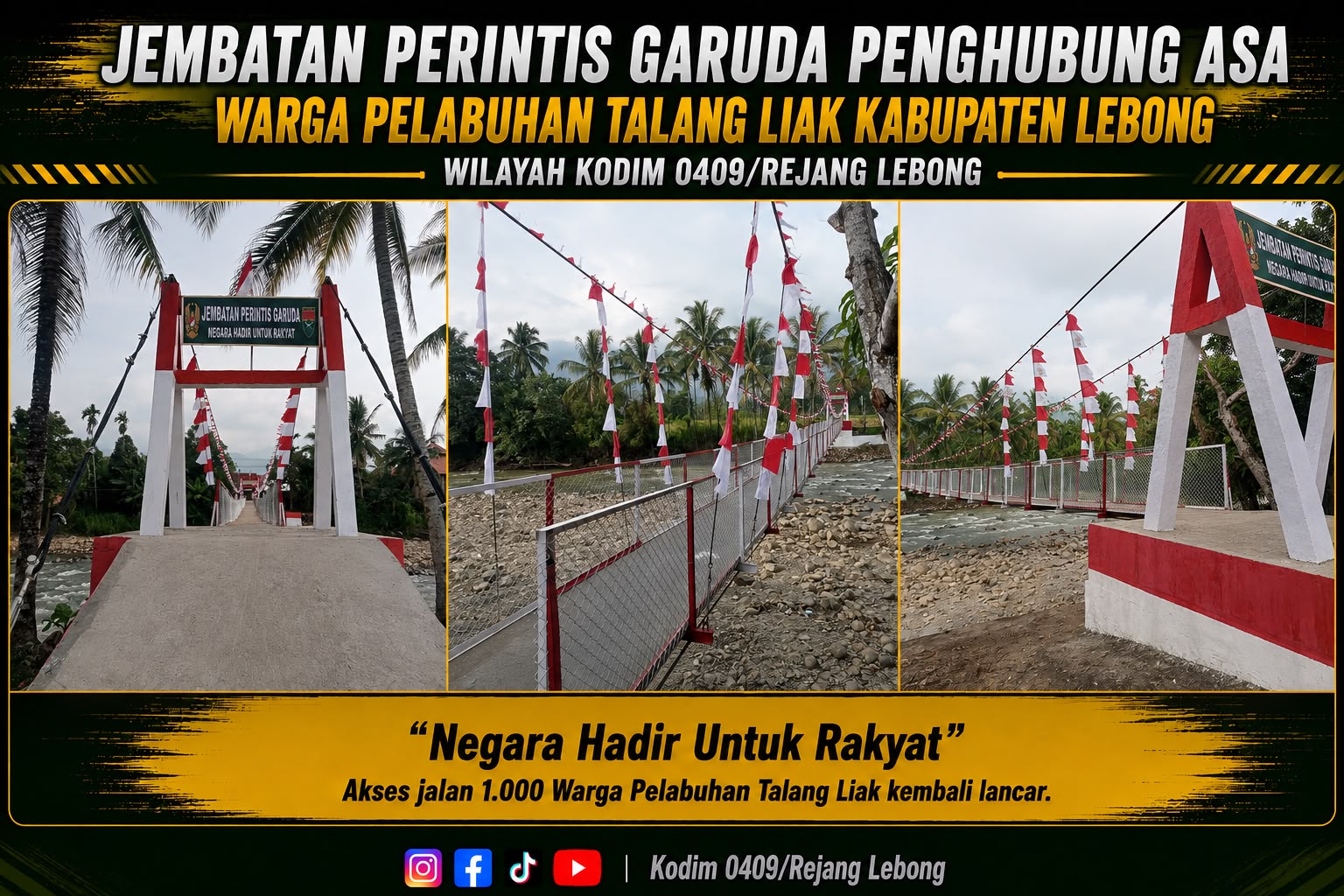 Dari Kecemasan Menjadi Kelegaan, Jembatan Perintis Garuda Kini Jadi Akses Vital 1.000 Warga Pelabuhan Talang Liak