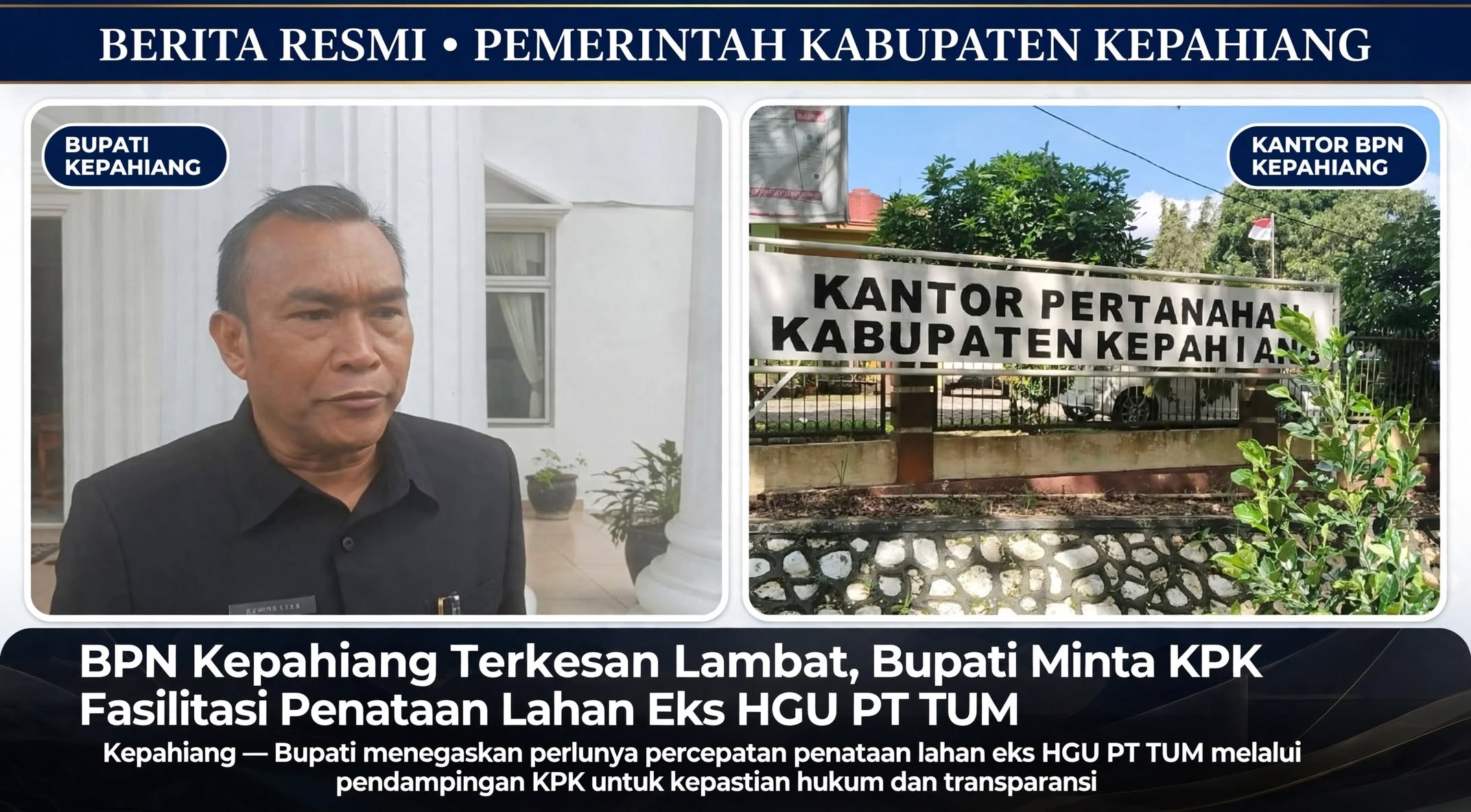Lima Tahun HGU Berakhir, Eks Lahan PT TUMS Tak Kunjung Jelas, Bupati Kepahiang Minta KPK Turun Tangan