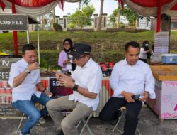 Seruput Kopi Rapindo di Pasar Rakyat Kejari, Wabup hingga Sekda Kepahiang Nikmati Kopi Lokal